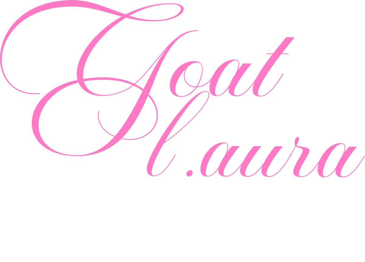 Diseño Goat l.aura en letra caligráfica rosa