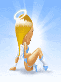 Animación de un ángel rubio